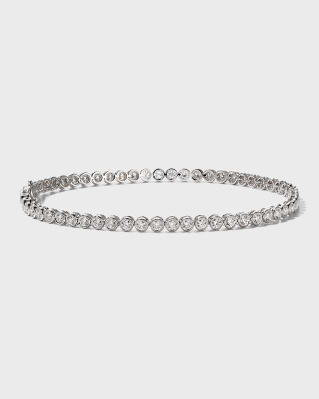 Diamond Line Bracelet in 18K White Gold, 2.17tcw